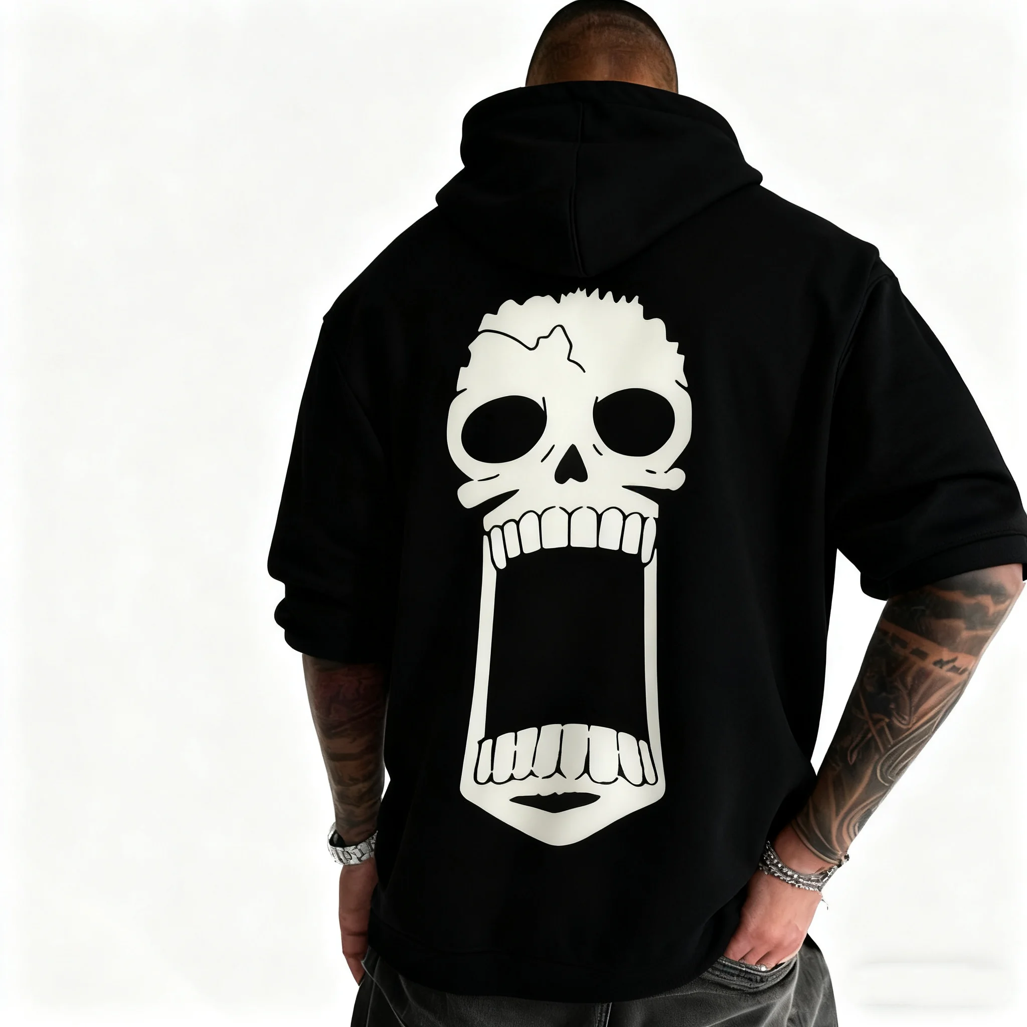 

2025 цельный мужской и женский Brook осенне-зимний свитшот с капюшоном в стиле японского аниме в стиле ретро Y2K, свободная одежда для родителей и детей