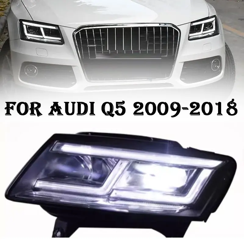 Led Headlights Assembly For Audi Q5 Headlights 20092010 2012 2013-2018 Q5L 8R Styling LED Daytime Lights Dual Projector Car Acce