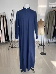 Islamische Männer Kleidung Langarm Lose Muslimische Männer Saudi-Arabien Pakistan Kurta Muslimische Kostüme Muslimischen Kleid Kaftan Thobe