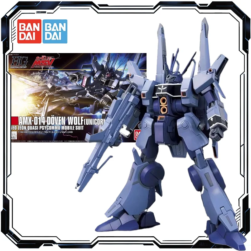

Bandai Original Gashapon HGUC 160 1/144 AMX-014 Doven Wolf Action Figure Toys for Boys Girls Kids Gift Collectible Ornaments