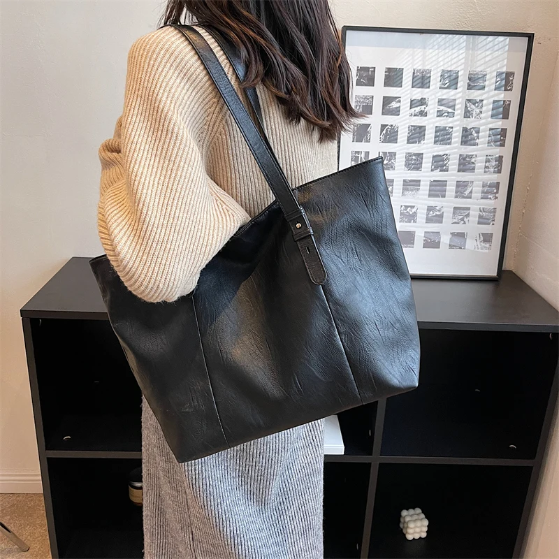 

2024 Fashion Newest Message Shoulder Popular Women PU Bags Big Pockets Portable Leisure Daily Casual Multi-function Handbags