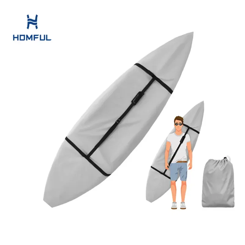 

STLF HOMFUL 600D Strap Design Waterproof Kayak Cover Breathable Canoe Kayak Boat Cover
