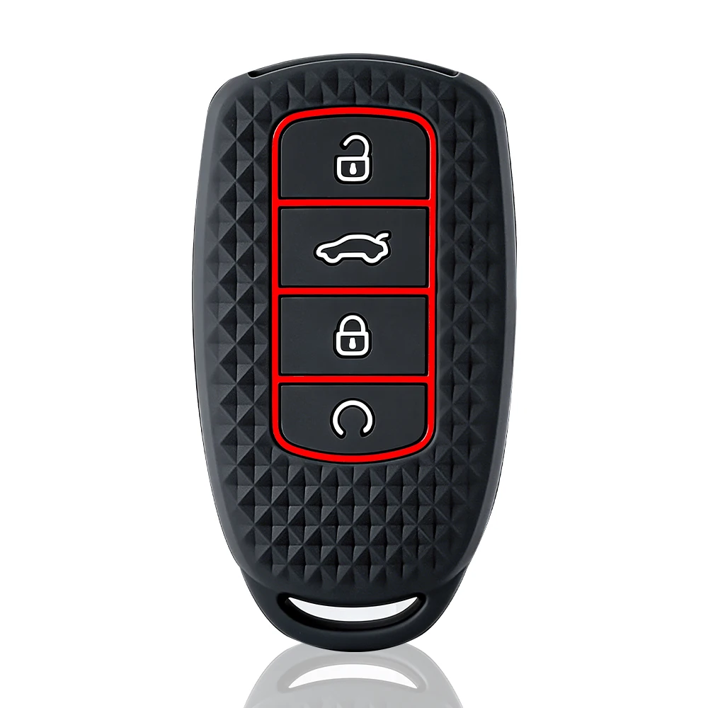 Key protect For Chery Tiggo 8 Pro Silicone Car Key Cover Case For Chery Tiggo 7 Pro 8 PLUS Arrizo 5 3 Button Key Holder Keychain