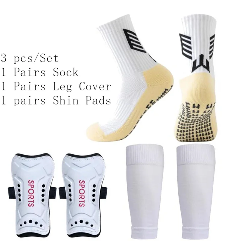 

3Pcs/ Set Dispensing Anti-slip Football Socks Sports Sock Training Man Women's Leg Guards Knee Sock Riding Leg Socks Men's