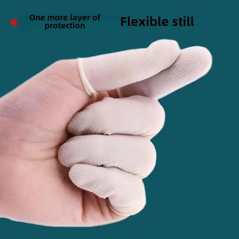Thickened Silicone Latex Finger Covers Protective Gloves for Handling Money Durable Hand Protection Covers for Home Use