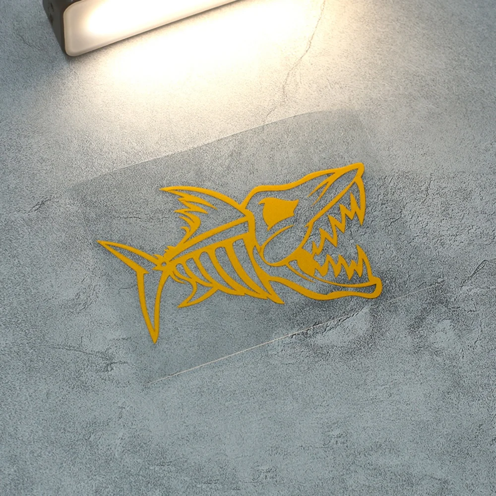 1Pc Shark Skeleton Skull Waterproof Vinyl Sticker For Car Motorcycle Helmet Window Body Decor