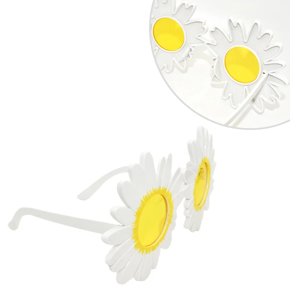 

Funny White Daisy Flower Costume Glasses Women Wedding Photo Booth Props Accessories Night Events Party Supplies Decoration