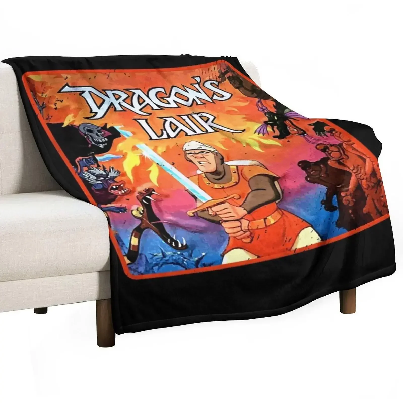 Vintage Dragon's Lair Throw Blanket christmas decoration Designers Vintage Soft Plush Plaid Blankets