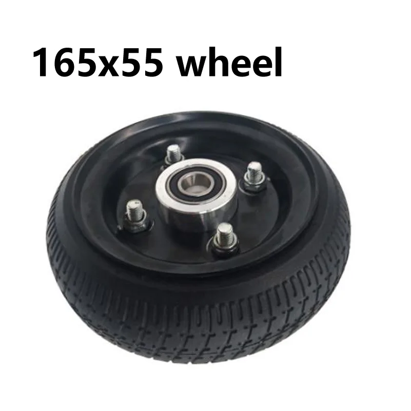 New 165x55 Solid Tire with Hub Bearings for Mini Electric Scooter Bike Explosion Proof   Parts 6.5 Inch Wheels