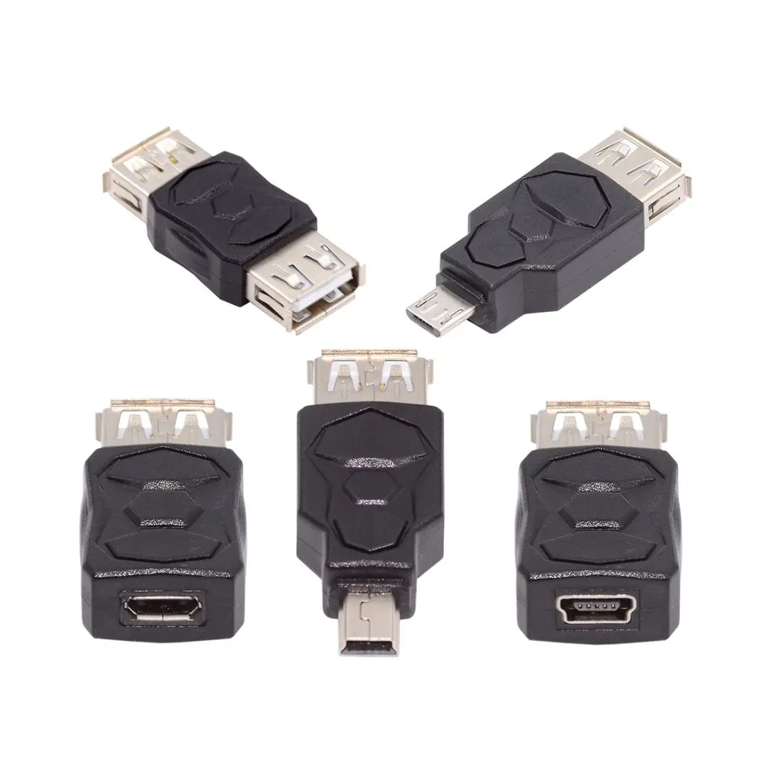 

5pcs/lot Micro USB 2.0 OTG Mini USB 5Pin Type-A Male to Female Data Charge Adapter