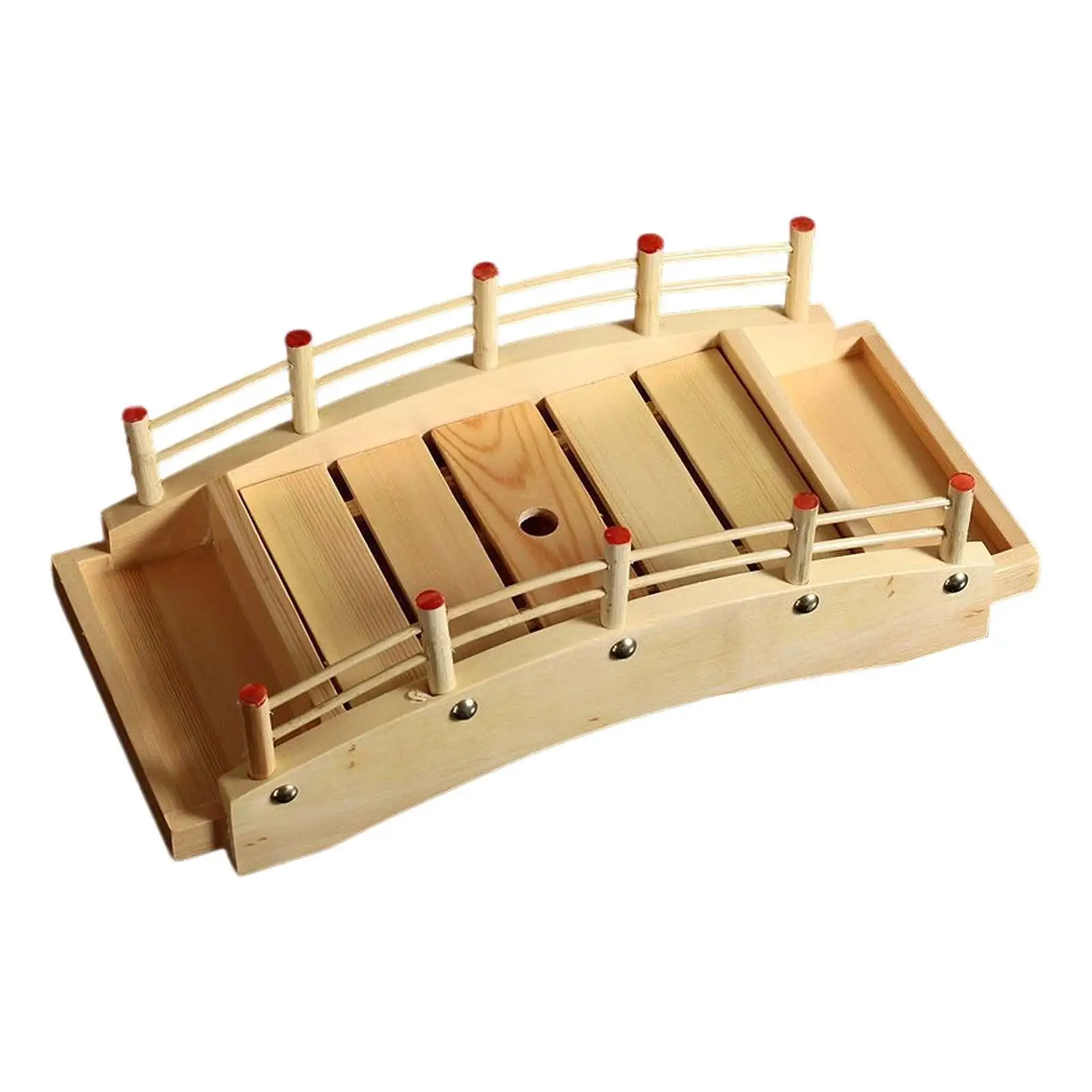 Bridge Shape Wooden Sushi Plate Serving Tray Seafood Tool Japanese Style Durable Platter for Restaurant Home Kitchen Tableware
