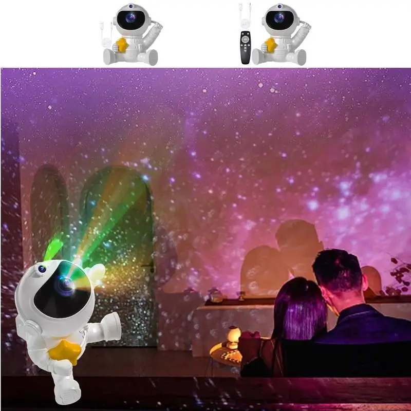 Starry Sky Projector Timer Remote Control Projector Color Changing Night Light Astronaut Party Decoration Bedroom Ornament