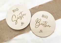 Big Brother / Big Sister Announcement Plaque - Baby Announcement - Sibling Announcement Sign - photo prop