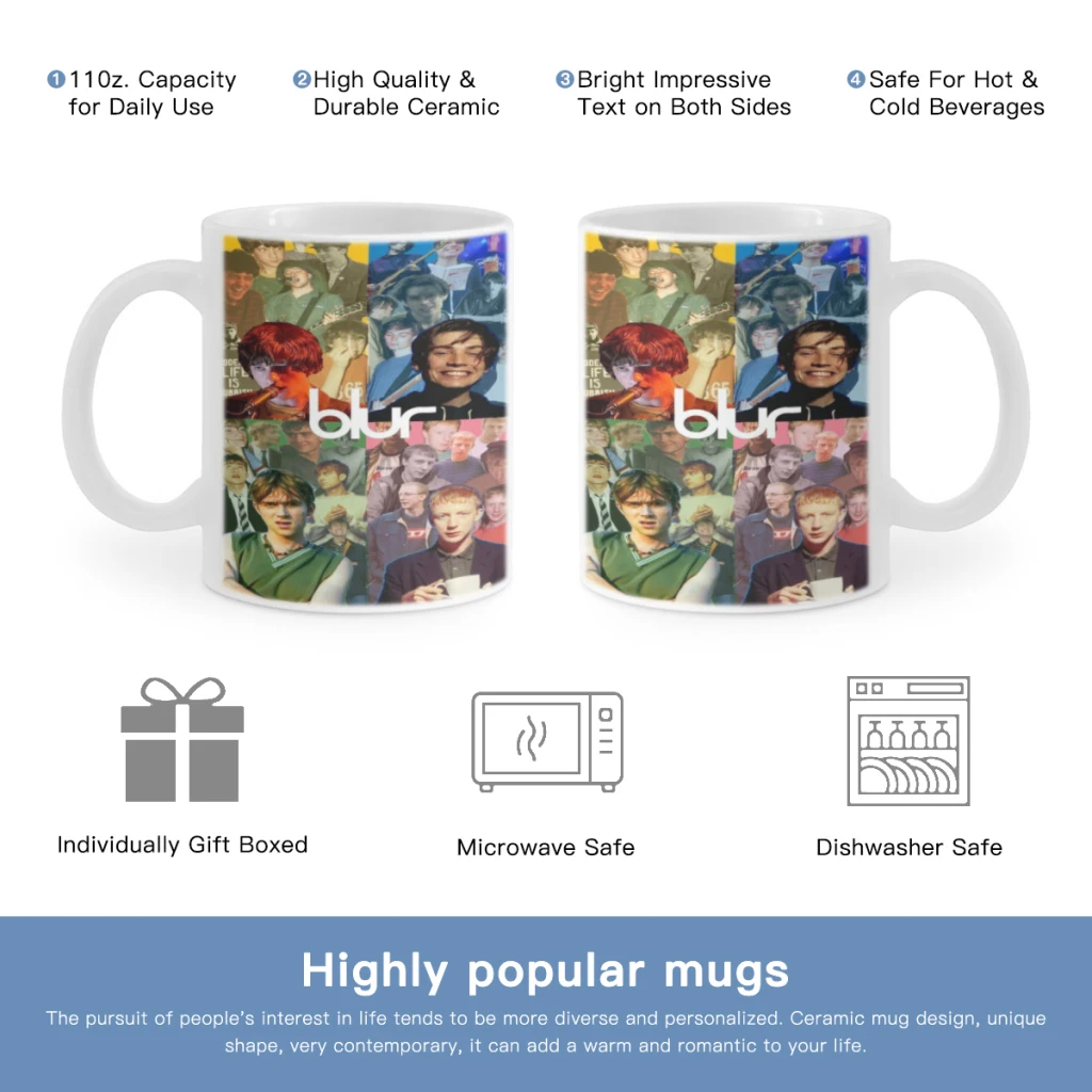 

Band Musik Rapper Blur Movie Mug 11oz Ceramic Coffee Mug Friends Birthday Gift Mug