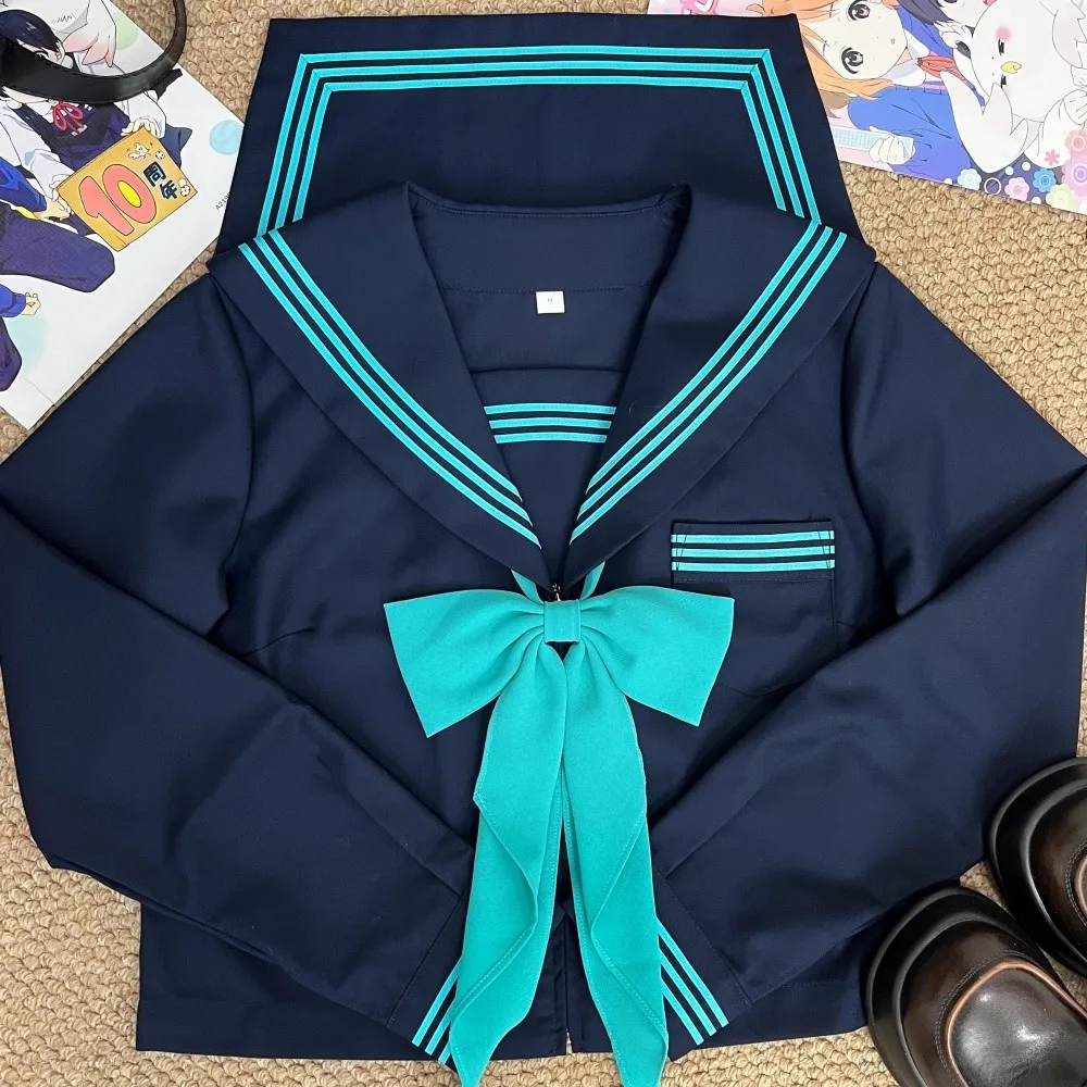 Studente giapponese Cos Jk Uniforme Set Vestito da marinaio Abbigliamento scolastico Jk Uniforme da marinaio Fuku Ragazze delle scuole superiori delle donne coreane Seifuku