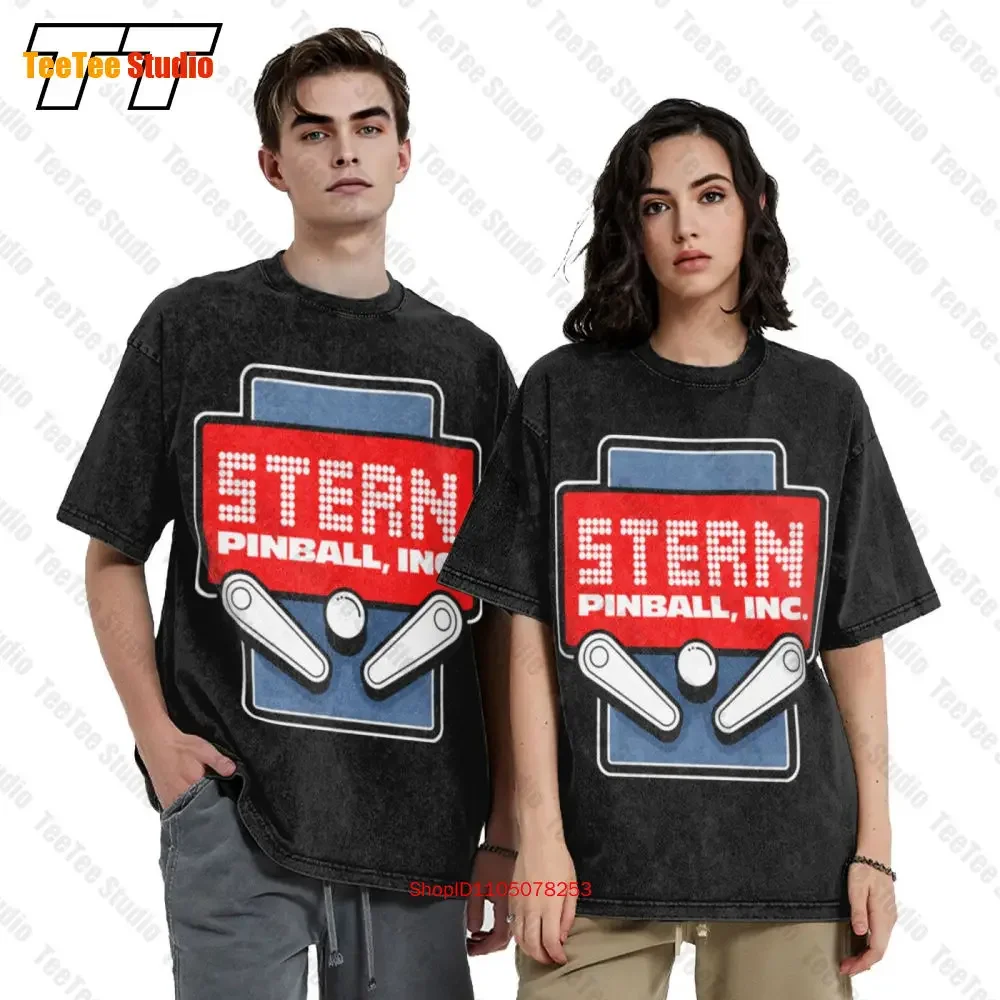 Stern Retro Arcade Gamer Pinball Logo Vintage Oversized T-Shirt 33W3