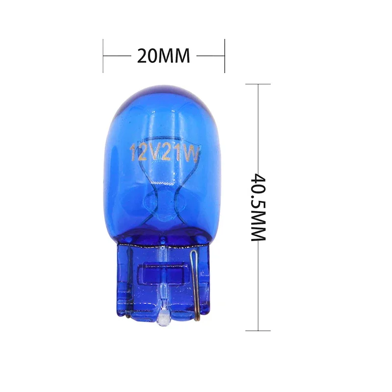 Lampu sein kaca Halogen untuk pria, lampu sein T20 7443 W21 5W 7440, lampu rem jalan siang hari, lampu bohlam mundur warna putih hangat isi 2 buah