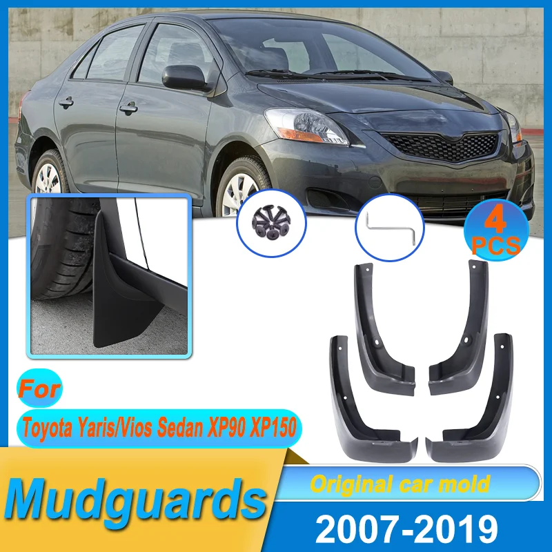 

For Toyota Yaris Sedan Vios Limo Belta XP90 XP150 2007-2019 Mudguards Mudflap Fender Mud Flaps Splash Flap Guards Car Accessorie