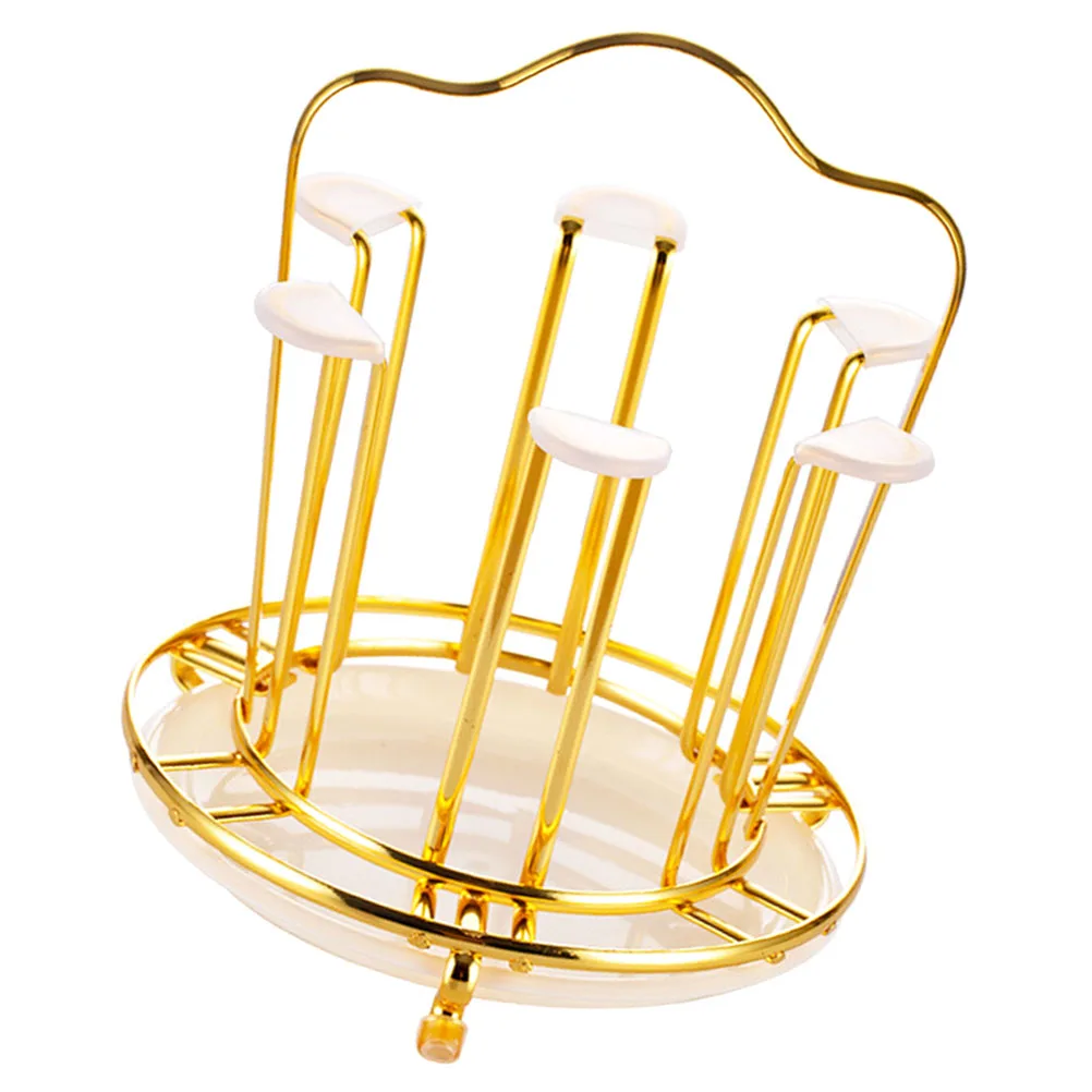 

Бытовая железная круглая подставка для чашек, прочный кухонный держатель для стекла, антикоррозийный практичный органайзер для сушки чашек для домашнего ресторана