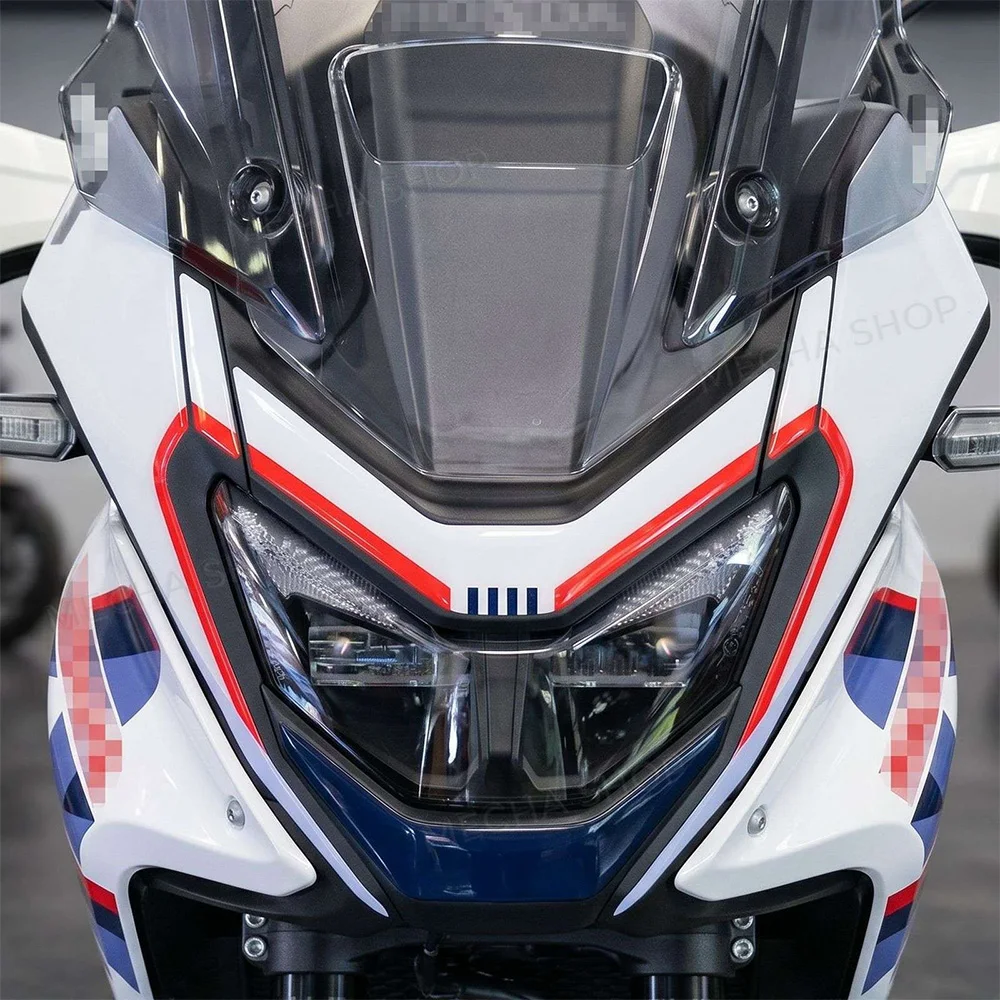 For XL 750 2026 Ross White Headlight 3D Sticker Protection Motorcycle Accessories 3D Resin Sticker Protection Kit