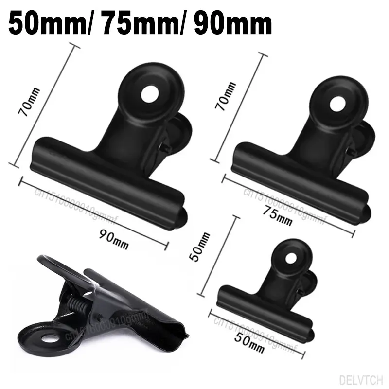 3/5Pcs Large Size Stainless Steel Clips Metal Spring Grip Clips Ticket Paper Clamps Office File Document Binder Clip Stationery