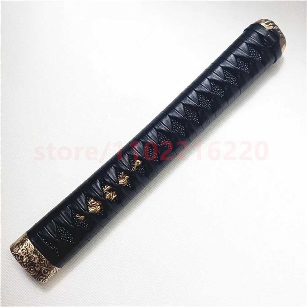 30cm Tsuka Handle Hilt Copper Brass Fuchi Kashira Menuki For Real Japanese Japan Samurai Katana Sword Fittings Parts Accessory