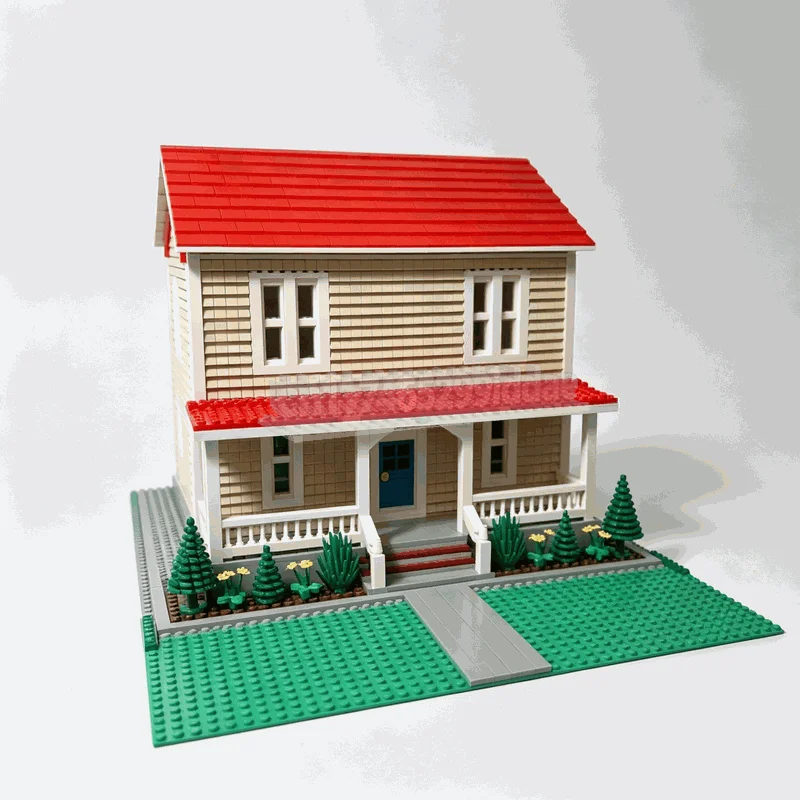 3920PCS MOC Simple Farm House Modular Building Blocks Cozy Cottage Architecture DIY Assembly Creative Home Decoration Toy Gift