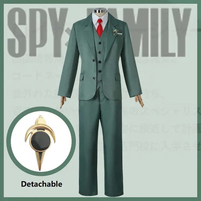 HN8 Loid Forger Disfraz de cosplay para hombre, traje de anime, peluca rubia, traje crepuscular, sombrero, ropa de fiesta de Halloween 8...Gf