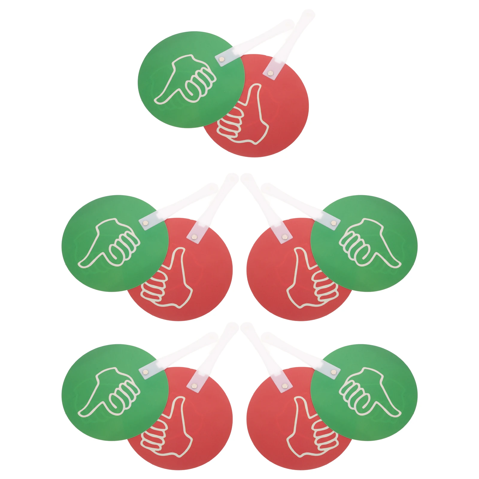 

5pcs Voting Paddles Classroom Teaching Thumb Signs Plastic Educational Materials Yes No Paddles Interactive Learning