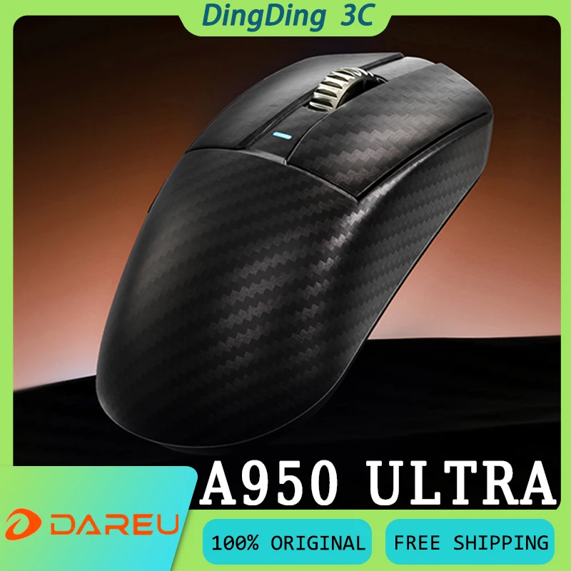 

DAREU A950 Ultra Carbon Fiber Wireless Mouse Tri-Mode Dual 8K Lightweight Long Endurance Dual Driver Custom Office Gaming Mouse
