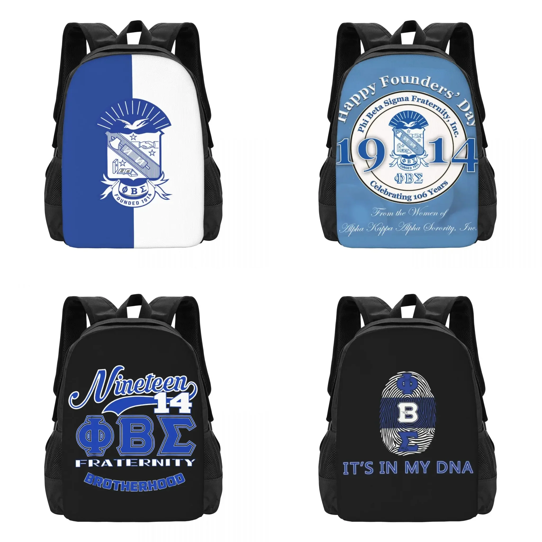 

Phi Beta Sigma PBS Fraternity Travel Laptop Backpack, Business College School Computer Bag Gift for Men & Women