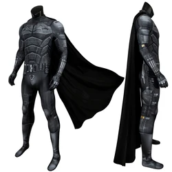 Adult Bat Boy 2021 Movie Bruce Wayne Jumpsuit Cosplay 3 D Printing Zentai Costume Halloween Masquerade Party Bodysuit