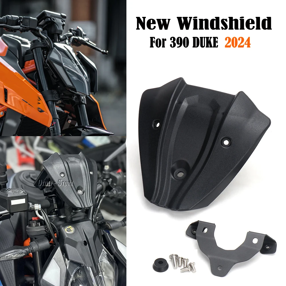 

Windshield For 390 Duke 390Duke DUKE390 390 duke 2024 Motorcycle Windscreen Wind Deflector Sport Screen Shield Kit