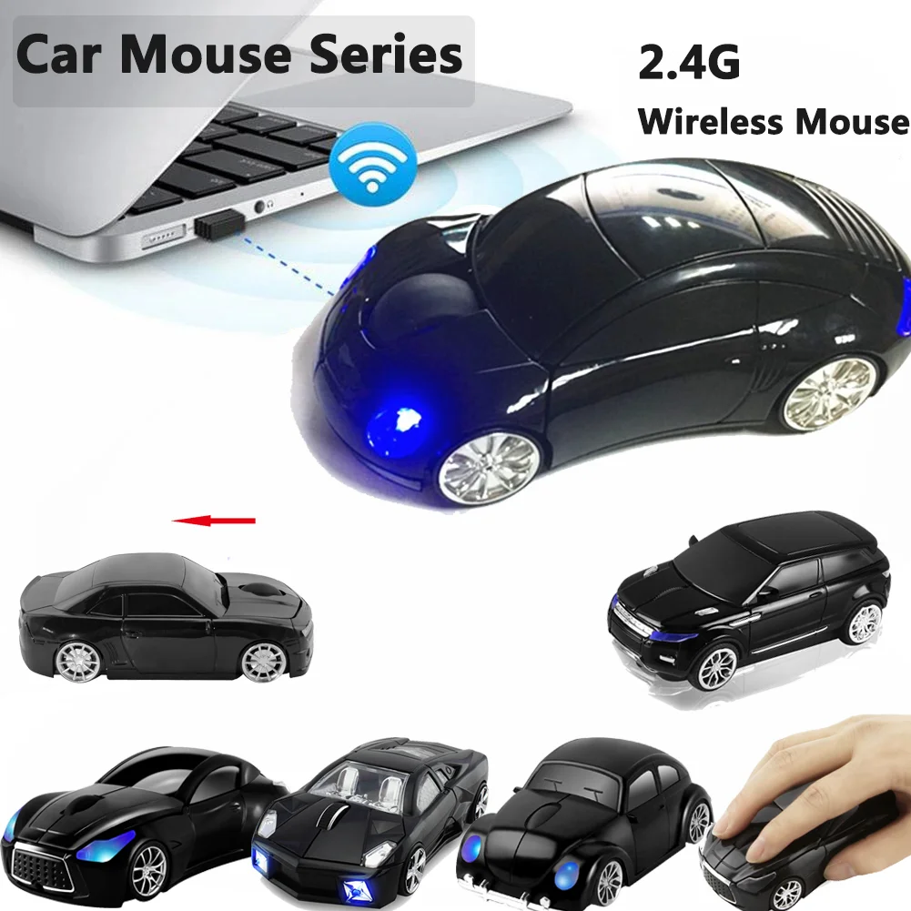 

2.4Ghz Wireless Car Mouse USB 1600DPI Mini Mice Portable Optical Sports Car Mouse Computer Gaming 3D Mause For Kid Gift Laptop