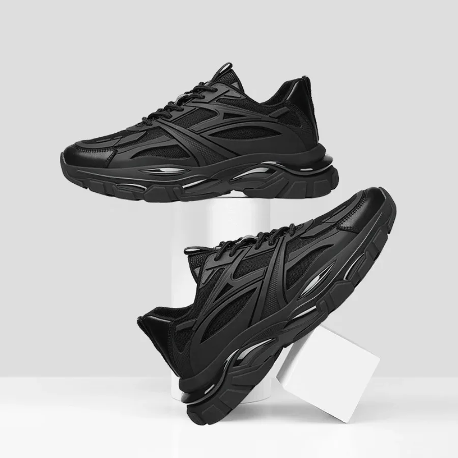 الشتاء مكتنزة زيادة أحذية رياضية رجل جلد طبيعي شبكة مصعد الأحذية الدافئة سميكة وحيد رفع حذاء رجالي زيادة نعل 6-8 سنتيمتر