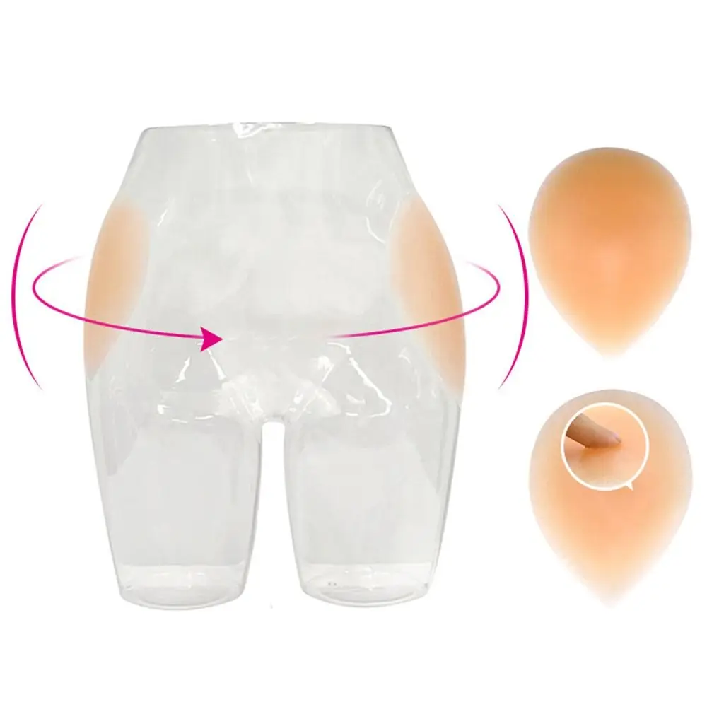 

1Pair Removable False Hip Width Pad Natural Seamless Hip Simulation Silicone Hip Up Sticker Realistic Reusable Buttocks Enhancer