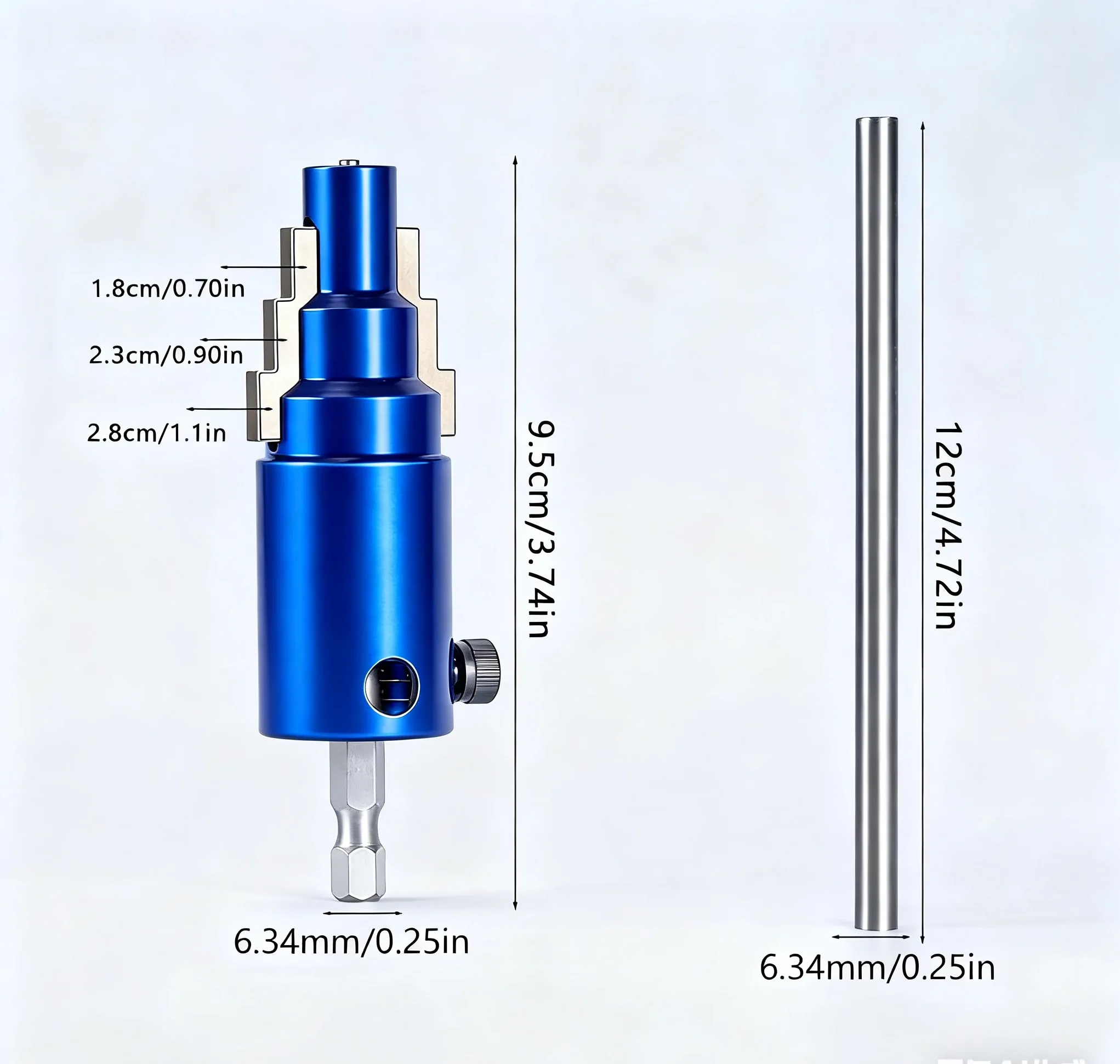 Heavy Duty Extractor Stripped Bolt Remover for 1/2in 3/4in 1in Tube - Drain Shower Toilet Sink Sprinkler Fitting Tool