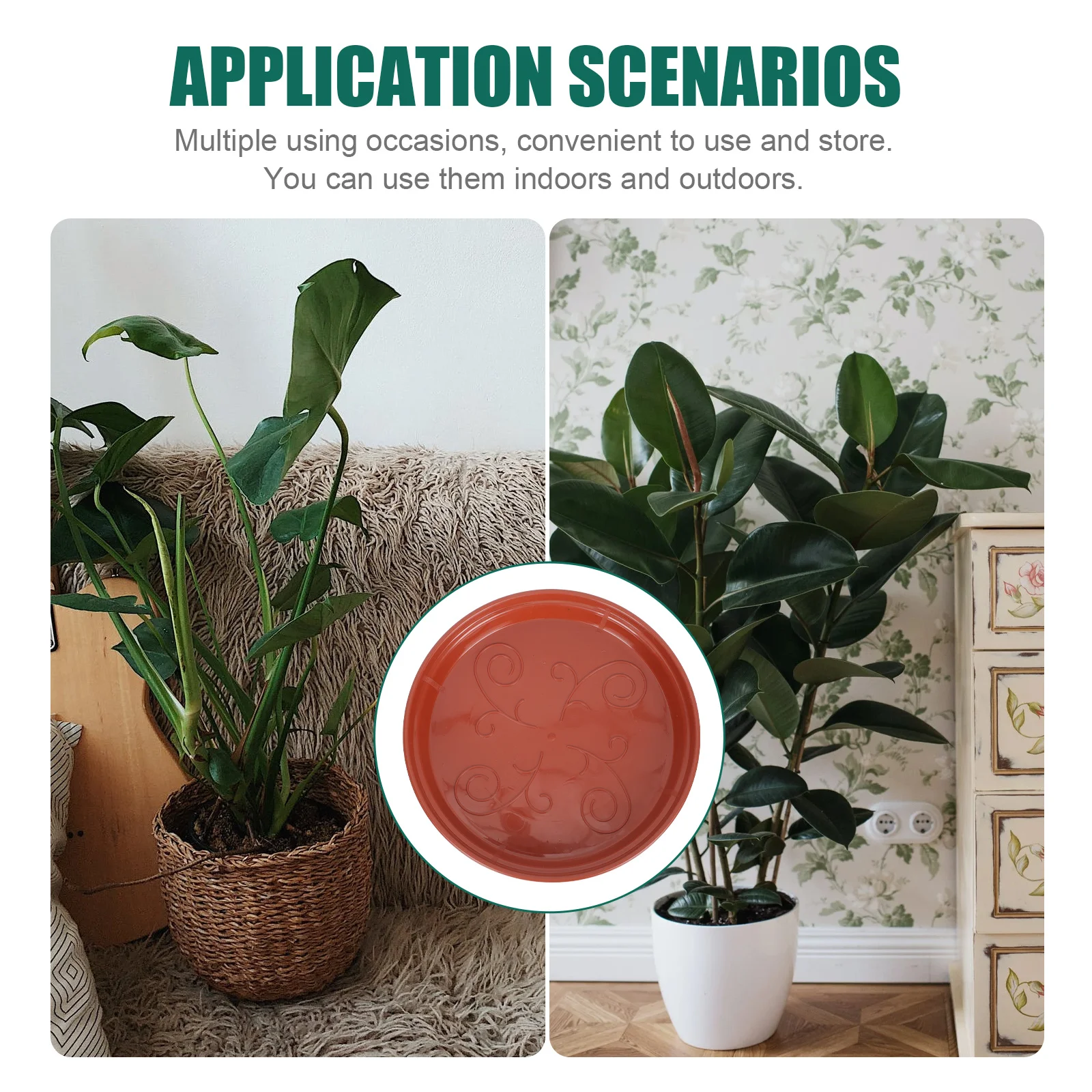 

20pcs Thickened Plastic Flowerpot Trays Waterproof For Indoor Outdoor Garden Potted Plant Base Gardening Accessories