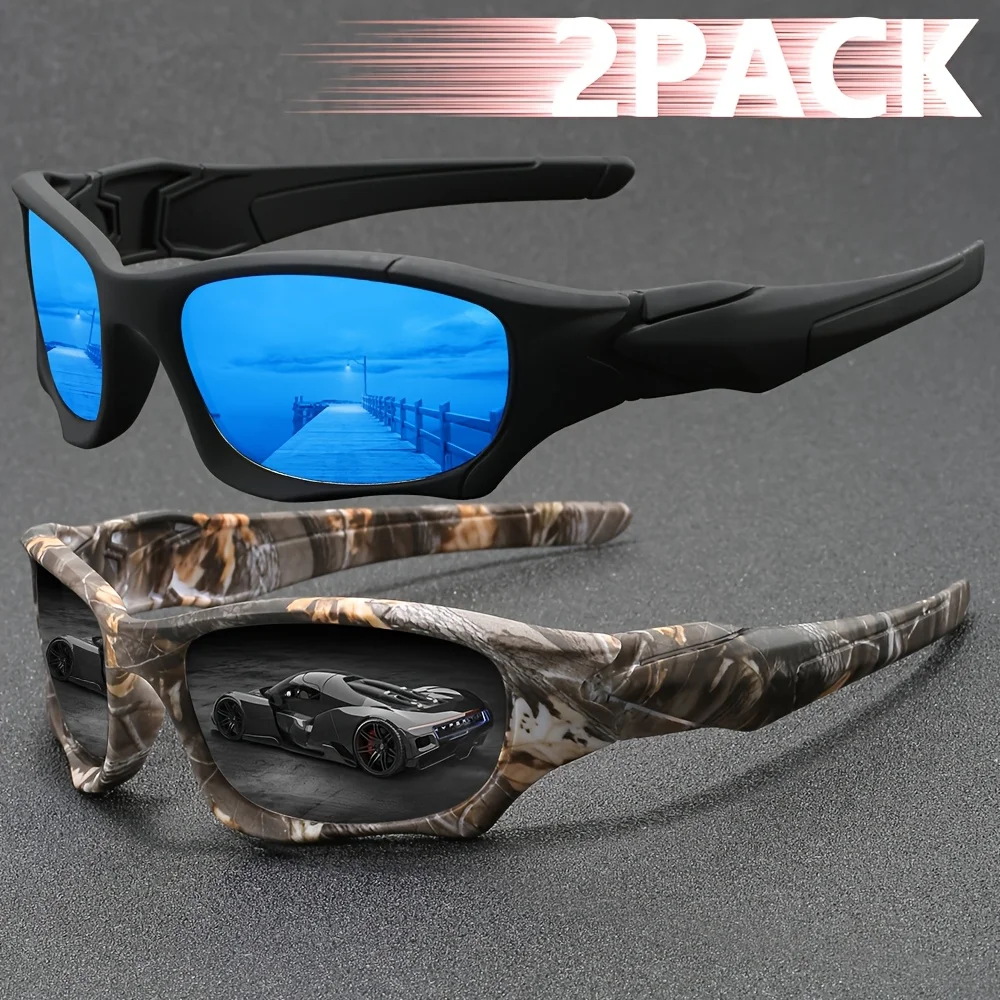 نظارات شمسية تكتيكية مقاومة للرياح لصيد السمك للرجال والنساء، ظلال مموهة كلاسيكية مع حماية من الأشعة فوق البنفسجية للقيادة في الهواء الطلق وركوب الدراجات والمشي لمسافات طويلة