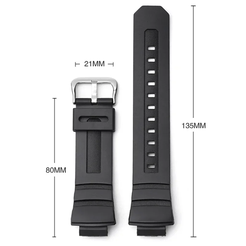 Zwarte Hars Horlogeband voor Casio G-SHOCK AW-591 AW-590 AWG-M100 101 G-7700 G-7710 Mannen Sport Waterdichte Rubberen Armband Band