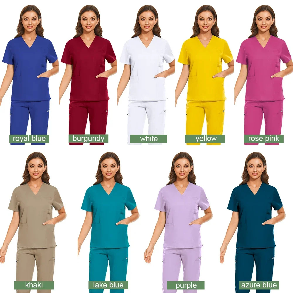 Spa Beauty Uniform Dental Scrub Unisex Nursing Sets Comfortable Work Clothes Hospital Surgical Uniform Clinical Nursing Uniforms