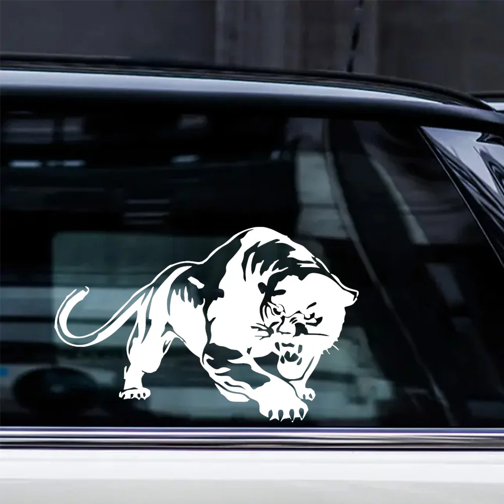 Fierce Leopard Car Stickers, 19x12cm, Scratch Blocking Sticker, Self-Adhesive Waterproof Decal, Used for Car, Laptop, Motorcycle