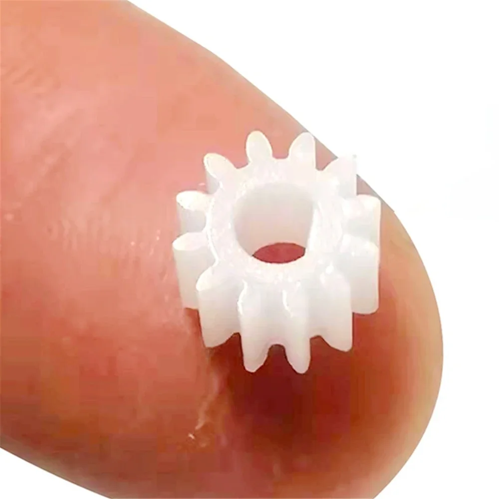 0.5M 12/15 Teeth D Hole 3/4mm Plastic Spindle Gear DIY Model N20 Motor