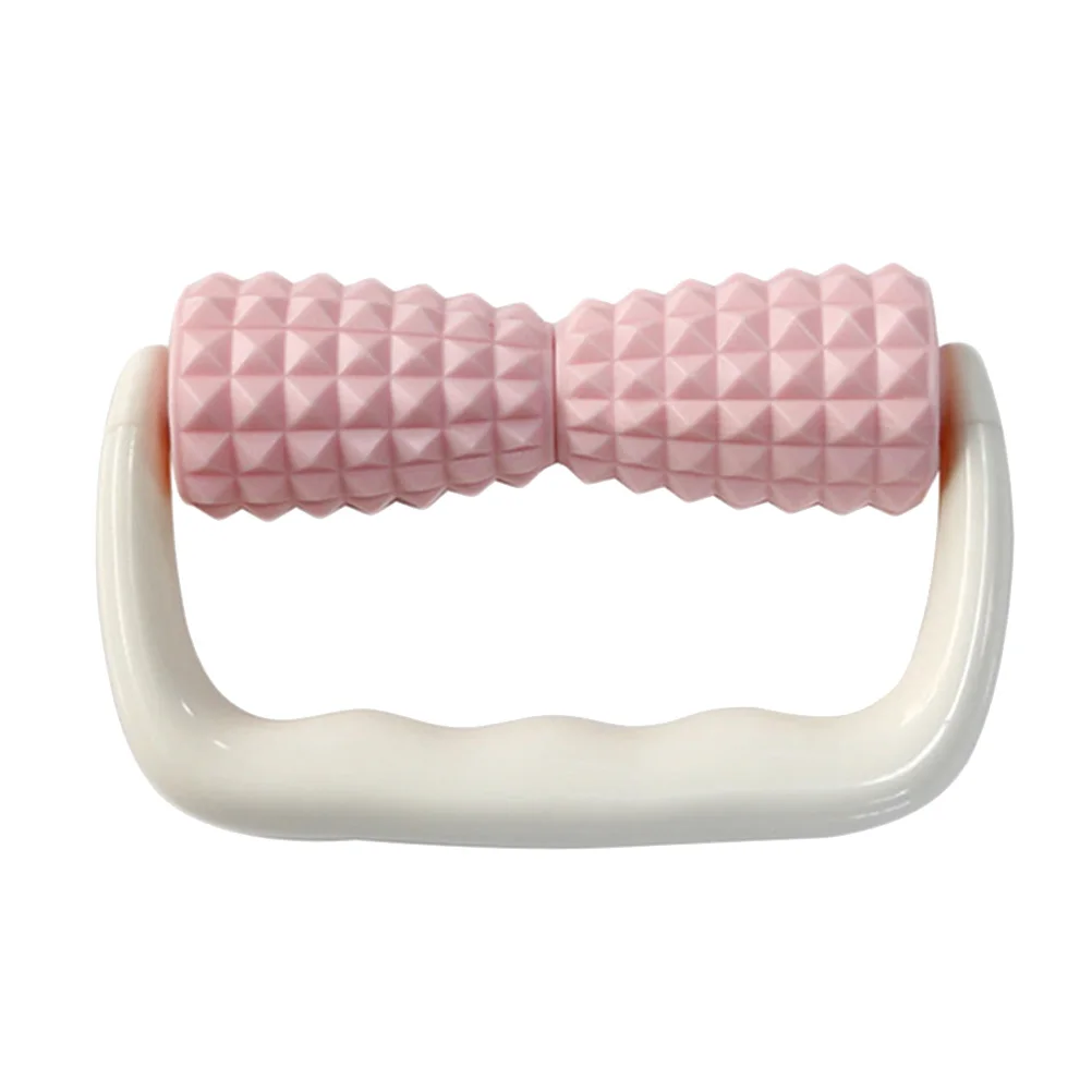 

Durable Plastic Hand Roller Massager Pink Acupressure Body Massor for Muscle Relaxation and Blood Circulation Home DIY Salon