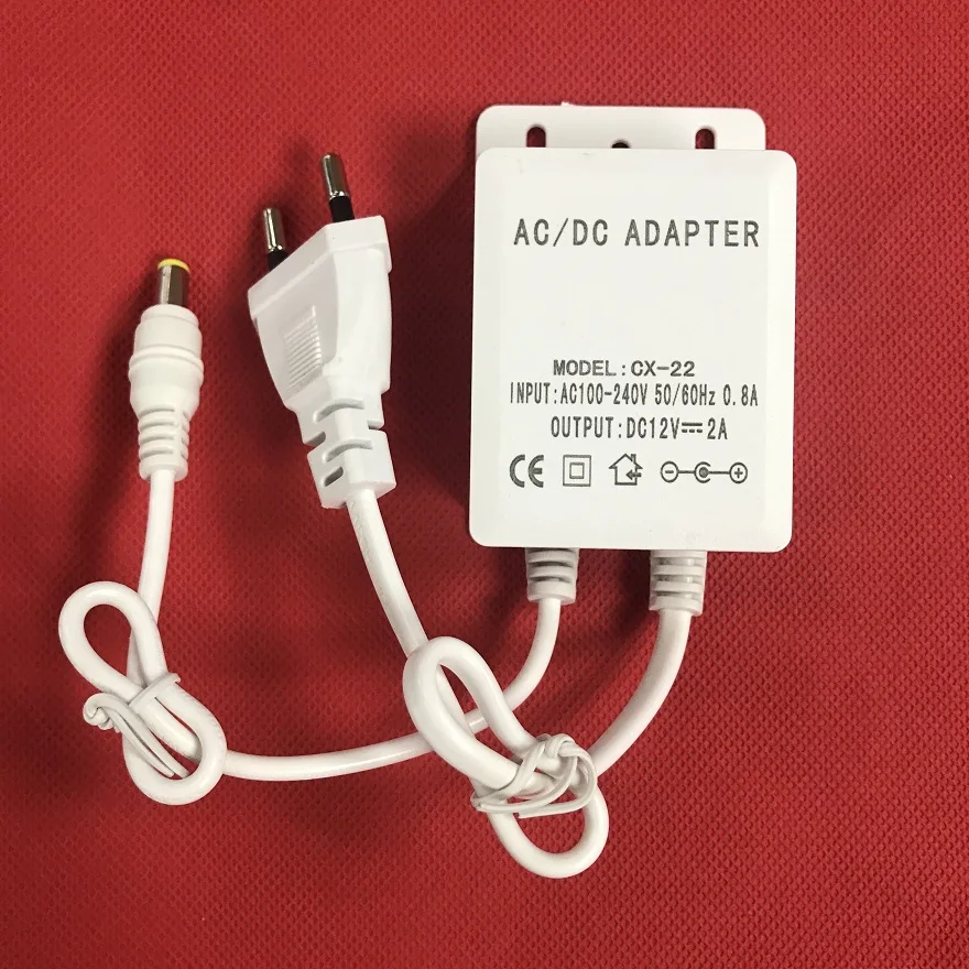 AC 100-240V to DC 12V 2A Waterproof Power Adapter 5.5×2.5mm For CCTV Security Camera Outdoor