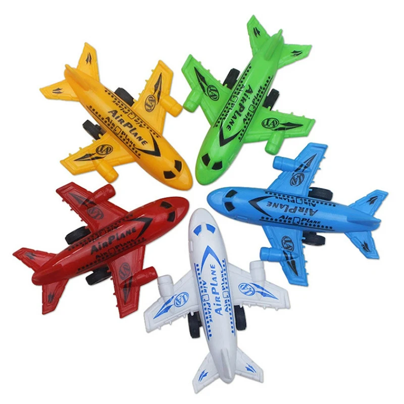 5Pcs Mini Small Pull Back Small Aircraft Children's Toy Model Simulation Aircraft Model Boy Small Toys Inertial Aircraft Model