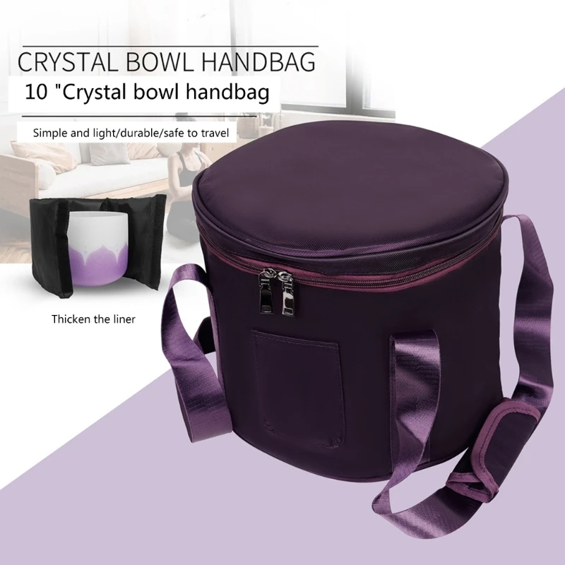 Crystal Singing Bowl Carry Cases Portable Travelling Bag Thickening Padded Storage Carrying Bag Singing Bowl Parts 24BD