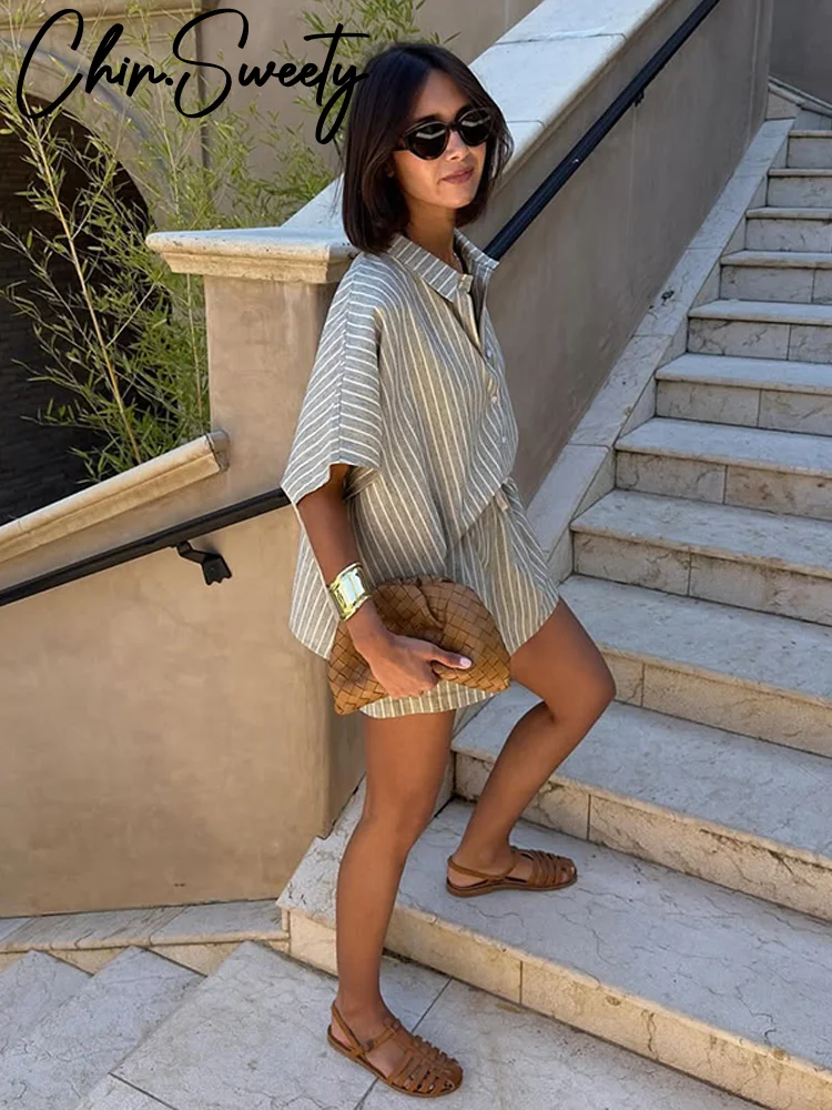 Chándal informal con cremallera para mujer, conjunto holgado con solapa lisa, Tops de manga larga, Pantalón recto, trajes deportivos para primavera y verano 2025