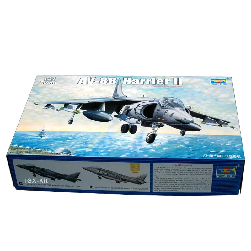 

Trumpeter 02229 1: 32 AV8B Harrier II Early Attack Aircraft Plane Military Assembly Plastic Toy Handcraft Model Building Kit