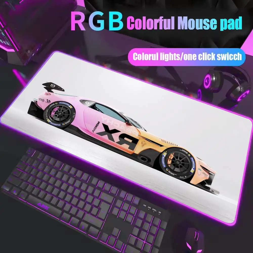 

Автомобильный супер крутой RGB коврик для мыши, компьютерный настольный коврик, игровой коврик для мыши, аксессуары для геймеров, шкаф для клавиатуры со светодиодной подсветкой, коврик для мыши, настольный коврик
